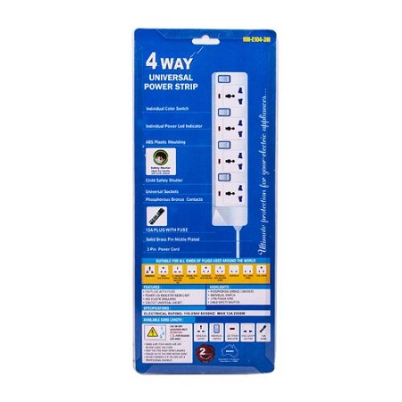 Marken 4way Extension with Surge Protector