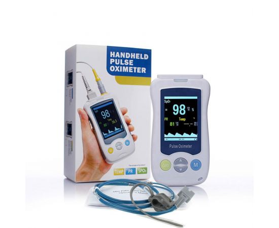 Finger Pulse Oximeter Thermometer Handheld