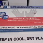 Lightly powdered RBE latex examination glove kenya east africa