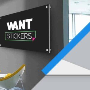 Wall sticker and pull up banner