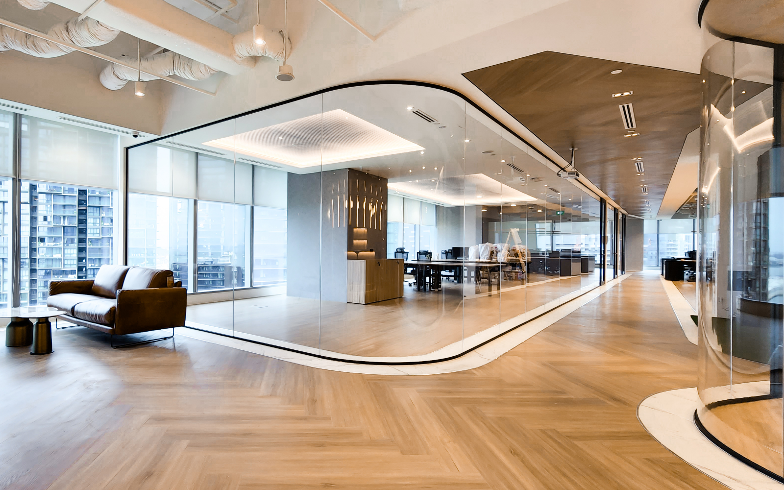 Curved glass wall Designs