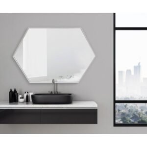 Beveled Hexagonal Bathroom Mirrors