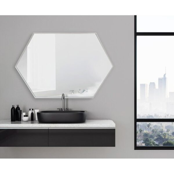 Beveled Hexagonal Bathroom Mirrors