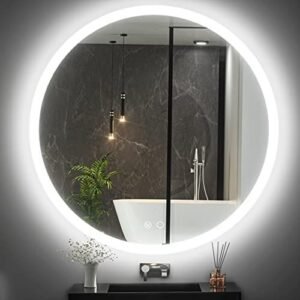 Circular Frontlit LED Mirror