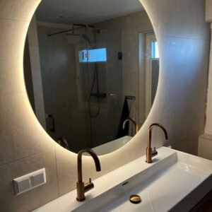 Circular Bathroom Mirror with LED Lights