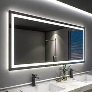 Horizontal Backlit Mirror for Bathroom