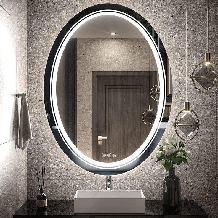 Oval Backlit LED Bathroom Mirror1