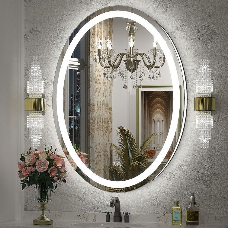 Oval Backlit LED Bathroom Mirror2