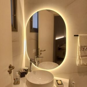 Oval Framed Bathroom Mirror