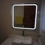 Square Backlit Bathroom Mirror